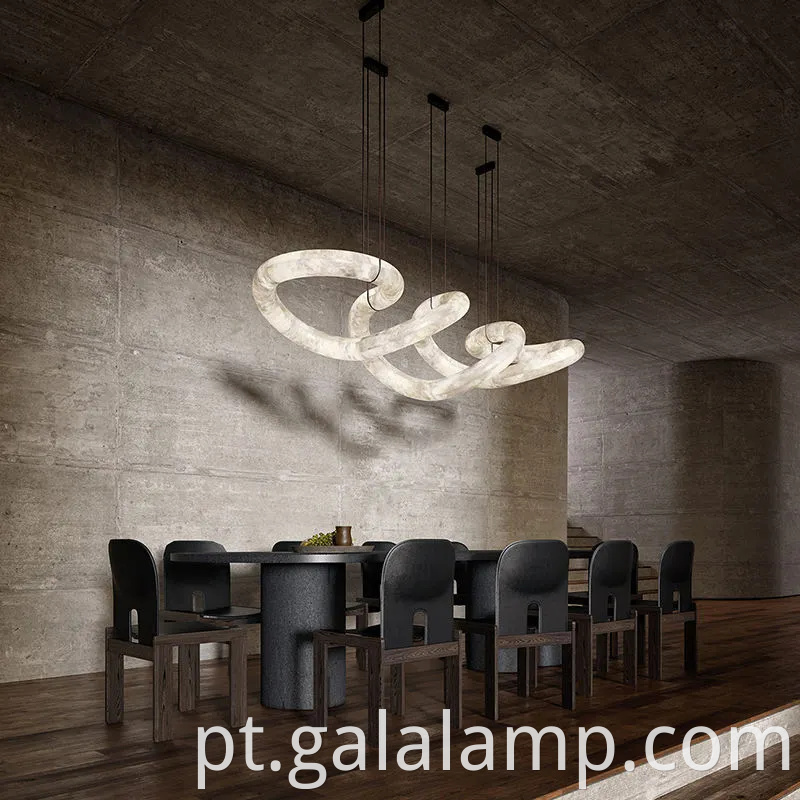 Design de luz pendente de mármore espanhol único e moderno